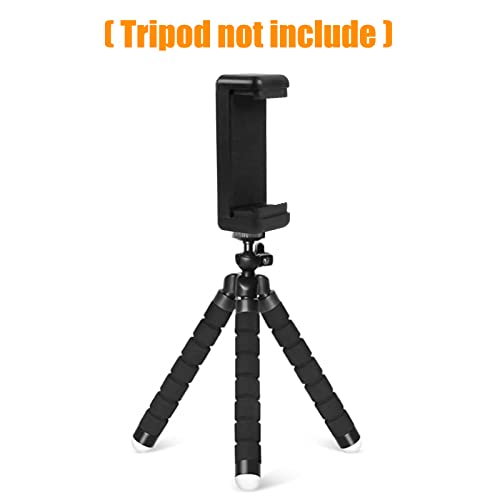 Universal Cell Phone Tripod Mount Adapter for Selfie Stick, 1 Pack | Phone Holder Clip Connector Head Used Mini Flexible Tripod and More for Monopod Travel Use