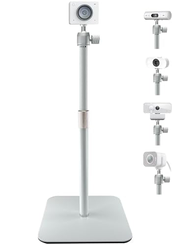 White Webcam Stand for Logitech Brio 500,StreamCam,Lenovo,Elgato Neo Webcams