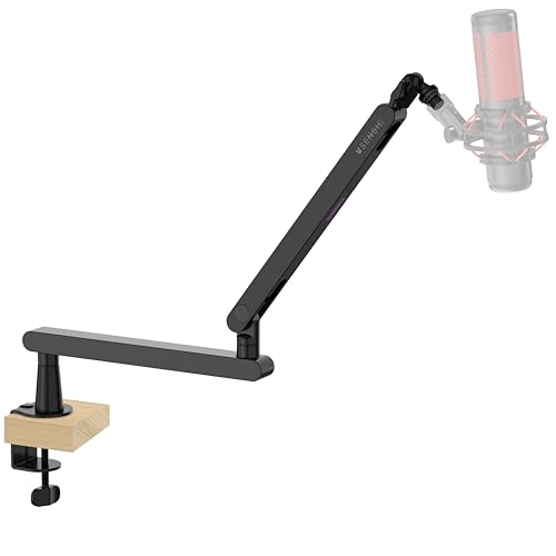 Sensic SA-30 LP Low Profile Microphone Boom Arm, 360° Rotatable Mic Stand, Low Profile Microphone arm for streaming with Cable Management, Professional Mic Arm, Mic Boom Arm Black