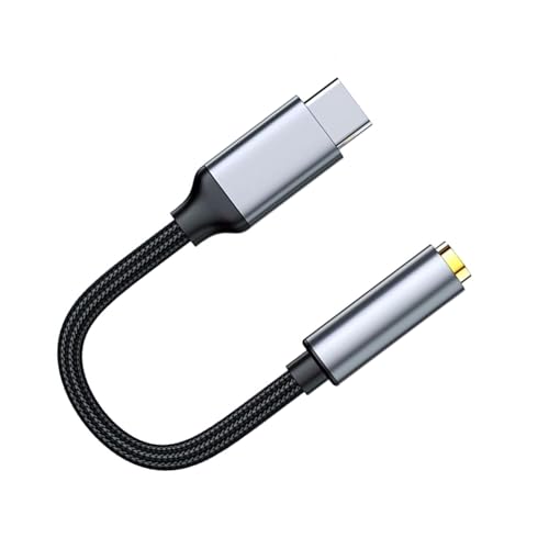 3.5mm 1/8 Inch Aux to USB C Audio Headphone Jack Adapter - Type C/USBC to Aux Converter Dongle Cable for iPhone 15/16, iPad, MacBook, Samsung Galaxy, Google Pixel, Moto, LG, PC, Laptop