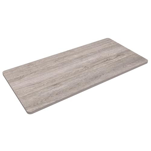 FLEXISPOT Whole Piece 48"x30" Desktop 1" Thickness Height Adjustable Desk Rectangular Tabletop Gray Wood Grain Board (48INCH Gray Wood Grain) - color: Gray Wood Grain, size: 48x30"