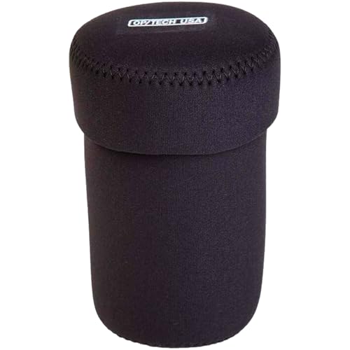 OP/TECH USA Fold-Over Neoprene Lens Pouch – Camera Lens Case for safe Lens Cover storage, Great for Photography & outdoor shoot, Keeps your Lens secure with No-Lose Lid-356 (Black) - Made in USA - size: 356