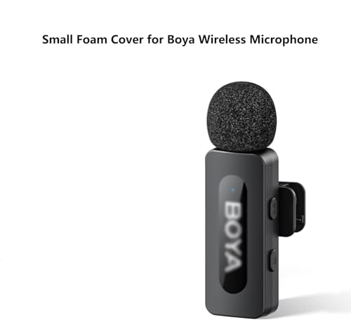 LEFXMOPHY Foam for BOYA BOYA BY-V20, BY-V4U, V30, BY-V10, BY-M1S, BYM1, BY-M1 PRO II Mic Windscreen, Replacement Microphone Pop filter 8-Pack Wind Muff Cover