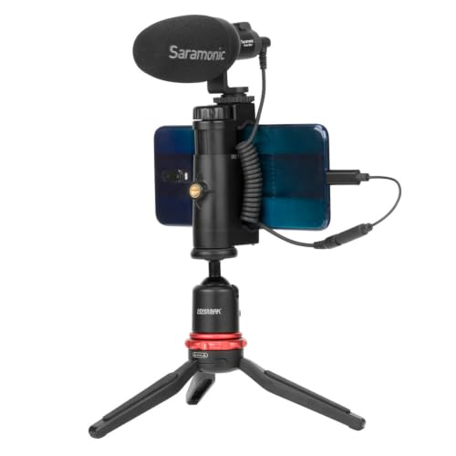 Saramonic SR-C2003 Female 3.5mm TRS to USB-C Stereo or Mono Microphone & Audio Adapter Cable to Record into iPhone 15, Android Mobile Devices, Computers, new iPad & More