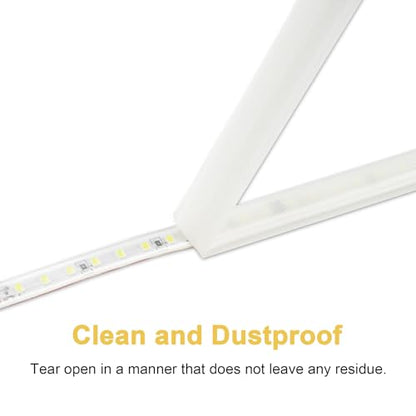 Light Soften Tape 2 PCS 0.78inx32.8ft LED Light Strip Masking Tape for Slightly Diffuser Light,White - color: White