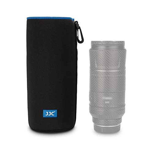 JJC Drawstring Neoprene Camera Lens Pouch Case, Protective Lens Bag for DLSR Mirrorless Lenses Up to 3.9 x 11.0" (D X H) for Canon EF 70-200mm EF 100-400mm EF 70-300mm AF-S 70-200mm and More - size: XXL (3.9" x 11")