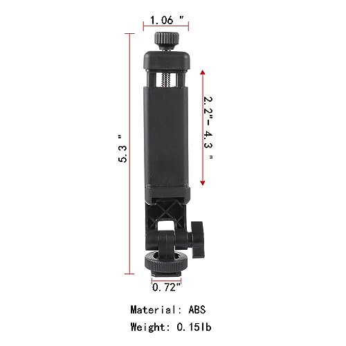 Multifunctional Universal Cell Phone Tripod Mount Adapter 360 Rotation Camera Hot Shoe Phone Holder Compatible with Canon Nikon Sony DSLR