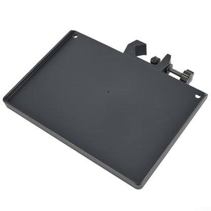 Microphone Stand Soundcard Tray, Plastic Sound Card Tray Mount Clamp on Rod Holders for Live Streaming, Recording, Black(M) - size: M