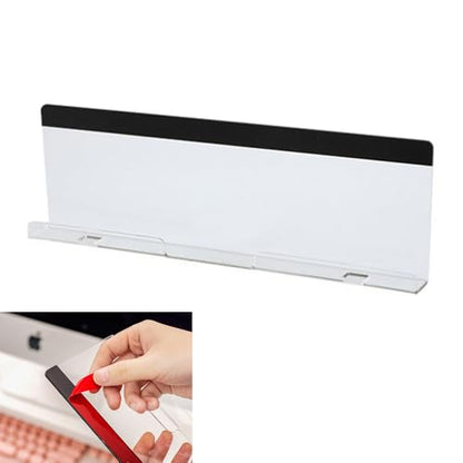 2Pcs Acrylic Monitor Memo Board with Charging Hole – Desktop Organizer for Notes, Phone Stand and Pen Holder, Transparent Office Accessory