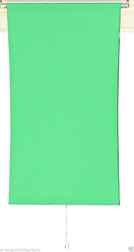 Small Spring-Powered Roll-Up/Pull-Down Background ID Photos (Digital Key Green (Lime)) - color: Digital Key Green (Lime)