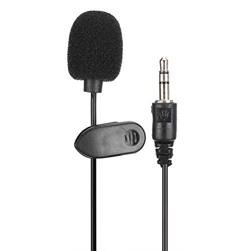 fosa1 5pcs Clip Collar Computer Wired Microphone, Mini Omnidirectional Condenser Small Home Game Mic Professional Shirt Lapel Lav Mic for Podcast, Recording,Camera, PC, Indoor, Outdoor