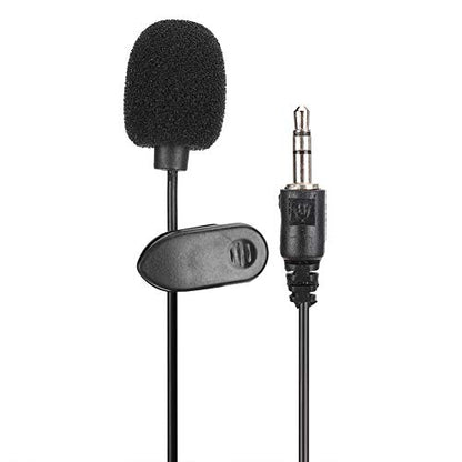 fosa1 5pcs Clip Collar Computer Wired Microphone, Mini Omnidirectional Condenser Small Home Game Mic Professional Shirt Lapel Lav Mic for Podcast, Recording,Camera, PC, Indoor, Outdoor