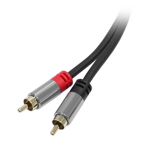 Cyberguys! RCA to XLR Cable, 2 XLR to RCA Bi-Directional Audio Cords, Shielded with OxygenFree Copper, Gold-Plated & Nickel-Plated Connectors, Compatible with Mixer Amplifier Speaker Sound Card, 6 FT