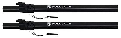 Rockville RVSM1 Pair of Near-Field Studio Monitor Stands, Adjustable Height 33-45in, Heavy-Duty Steel, EVA Foam Padding, Vibration Reduction, for Home Studio Musicians and Audio Engineers