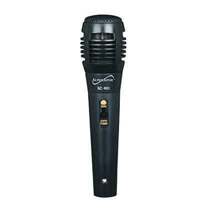 Supersonic SC-901 ProVoice Dynamic Professional Microphone, Uni-Directivity for Clean Sound, POP Filter for Reduced Background Noise, 5ft. Cable, On/Off Switch, Reduce Background Noise and Feedback