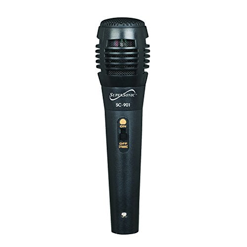Supersonic SC-901 ProVoice Dynamic Professional Microphone, Uni-Directivity for Clean Sound, POP Filter for Reduced Background Noise, 5ft. Cable, On/Off Switch, Reduce Background Noise and Feedback