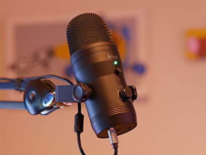 Desk Cookies Microphone Mount for Fifine K690, 3/8" Adapter Boom Arm Attachment, Durable Threads, Mic Arm Mount, Slim profile (Black) - color: Black