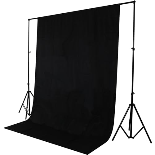 TRLYC Black Background Backdrop - 7x10 FT Polyester Fabric Background Seamless Screen Drop for Photography Video Studio Parties Halloween - color: Black, size: 7x10FT