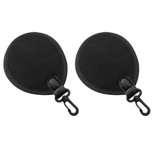 E-outstanding 2PCS Black Circular Filter Storage Pouch 9.7x11.6cm Stretch Fabric Bag Sleeve Protective Case