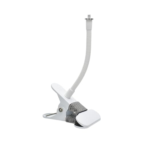 Holicfun Indoor Outdoor Security Camera Flexible Clip Mount, White | Universal 1/4"-20 threaded clamp bracket, fits Ring/Blink/Wyze/Arlo and more, 15cm adjustable gooseneck arm - color: White, size: Short Arm