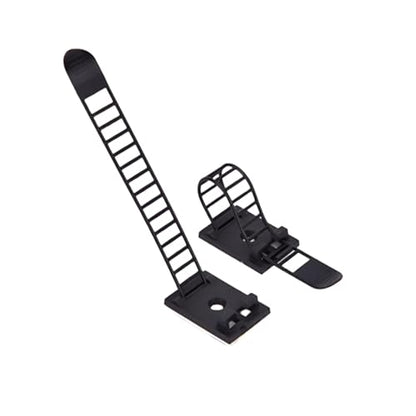 50PCS Adjustable Cable Tie Mounts – Adhesive Cord Clips with Screw Hole, Reusable Cable Organizer for Desk TV PC Gaming Wire Management, Black – Cable Tie Up