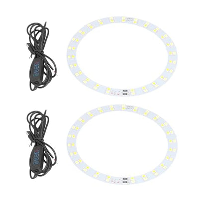 2PCS Rings Light, 3V‑5V LED Rings Light 10W Makeup Light USB Powered Rings Light Plate with Cold and Warm 2 Color Lighting for Daily Lighting