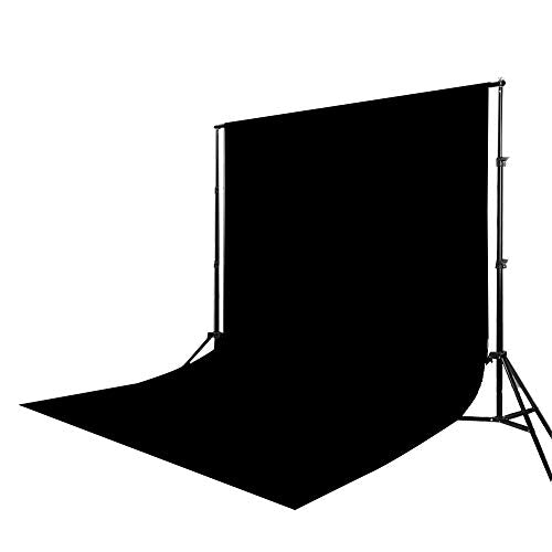 Black Velvet Photography Backdrop,Light Absorbing Non Reflective Solid Professional Black Background Cloth - size: 150x150cm