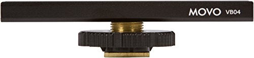 Movo VB04 Cold Shoe Extension - Accessory Shoe Rail Camera Bracket for Lights, Monitors, Microphones and More