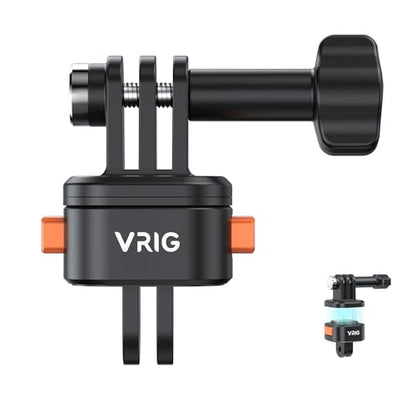 VRIG Claw Mini Magnetic Tripod Mount Adapter, Quick-Release Action Camera Accessories Compatible with Go Pro Hero 13/12/ 11/10/ 9/ Mission 1 Pro, Insta360, DJI and More - size: 2-prong quick-release mount
