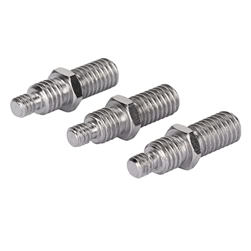 KIMISS 3Pcs 3/8 to 1/4in Male Threaded Screw Adapter Camera Tripod Mount Double Sided Standard Mounting Camera Screw Adapter Thread Camera Tripod Conversion Tripod Screw for Tripod PTZ