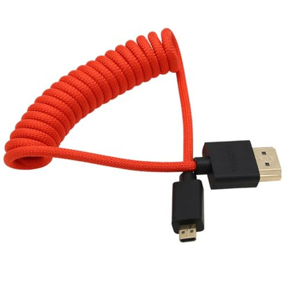 Micro HDMI to HDMI 4K 8K 60p Cable for ATOMOS Ninja V Ultra Canon R6 R6II R5C R5 R10 R7 Sony ZVE-10 A7C A7RIV A7RIII A7S2 Lumix S5 S9 GH4 Camera SmallHD Cine Indie Monitor, Type A D HDMI 2.1