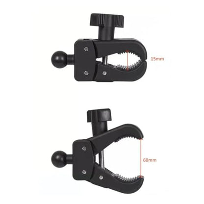Universal Clamp-On Tablet & Phone Mount Holder for Surveying Pole Tripod, Boat Rail, Bike Handlebar, Treadmill & Microphone Stand, for iPad Pro, iPhone & More (Clamp on Holder with 1/4-5/8 Adapter)