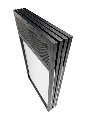 Jumbo 53" Wide DJ Event Facade White/Black Scrim Booth Two Top Corner Table Tops 23"x53" Table! Padded Carrying Case! All Aluminum Build!