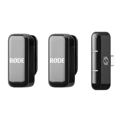 RØDE Wireless Micro - Compact Wireless Microphone, Two Mics with Charge Case for Smartphone Content Creation - USB-C, Black - color: Black