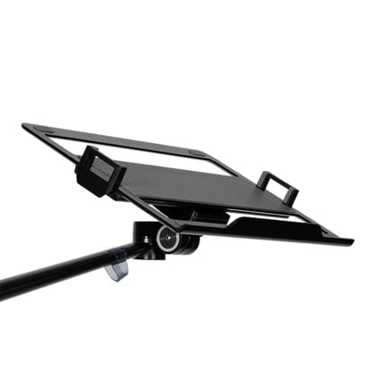 Gator Frameworks 5-in-1 Mobile Content Creator Streaming Stand with Wheeled Tripod Base – Includes Smartphone, Tablet, Laptop Clamps, Ring Light, and More! (GFW-STREAMSTAND-W) - style: Rolling Base
