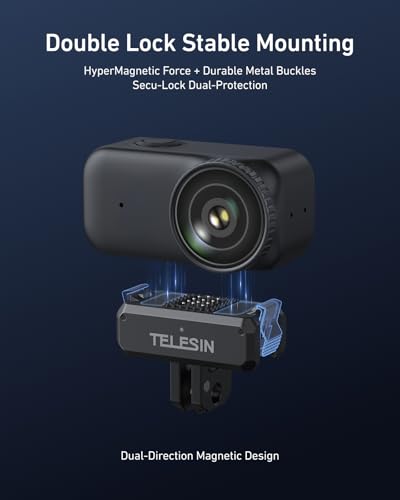 TELESIN Magnetic Quick Release Charging Adapter Mount for DJI Osmo Nano/Xtra Atto, with 1/4 Screw Hole, Foldable Adapter Base for DJI Osmo Nano Accessories Xtra Atto Accessories