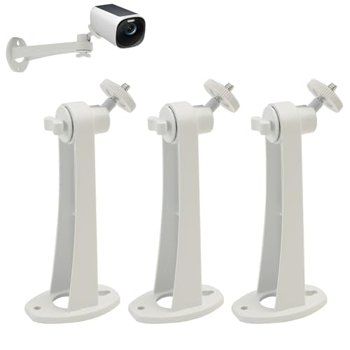 3PCS Aluminum Alloy Extremely Long 6 in Camera Mount for eufy Camera Mount eufyCam 2C/2C Pro, 3C/S300, for SoloCam S220/C210, Adjustable Wall Mount Brackets Indoor/Outdoor, Rust-Proof and Durable - size: 6 inch 3Pcs