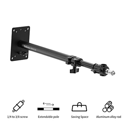 Photography Studio Wall Mount, Camera Wall Ceiling Mount Boom Arm Up to 22" for Photo Video Monolights, Umbrellas, Reflectors, Overhead with 3/8" 1/4" Thread