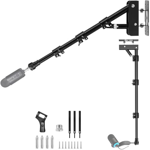 Microphone-Ceiling-Holder,Telescoping Mic Wall-Mount Boom Arm for Blue Yeti USB Nano Snowball and Logitech G Yeti-Orb,Yeti GX Microphones Gaming Podcast Streaming
