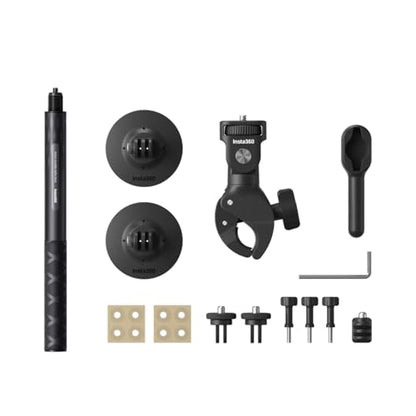 Insta360 Motorcycle Bundle New Version-Complete Mounting Kit X5/X4 Air/X4/X3/X2/Cameras | Compatible with ACE PRO2/GO 3S/Go Ultra, DJI OSMO Action 6/5/4and GoPro 13/12/11/MAX2(with Action Selfie) - style: Moto Buncle with Action Selfie Stick