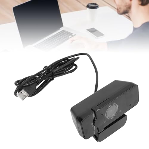 VBESTLIFE HD Webcam with Built in Noise Canceling Microphone and Rotatable Design, 1080P Video and 120° Wide Angle Camera, Cover, for Desktop PC or Laptop