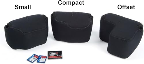 OP/TECH USA Soft Pouch – Compact digital camera case, lightweight accessories pouch, sleek neoprene sleeve for DSLR, perfect for backpacks & travel – durable protection in style D-Compact | Black - color: Black, style: D-compact