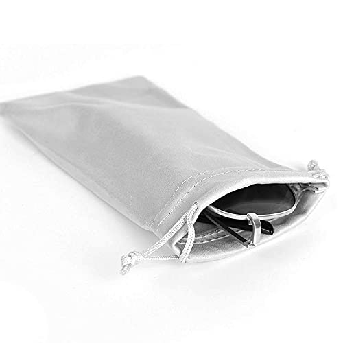 6pcs Eyeglasses Sunglasses Microfiber Pouch Bag, Cell Phone Storage Pouch 7.1" x 3.5" - color: Gray