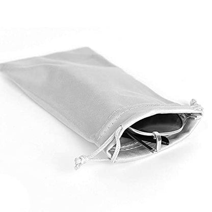 6pcs Eyeglasses Sunglasses Microfiber Pouch Bag, Cell Phone Storage Pouch 7.1" x 3.5" - color: Gray