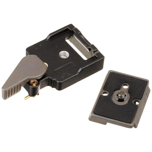 Manfrotto 323 RC2 Rapid Connect Tripod Adapter with 200PL-14 Quick Release Plate - Replaces 3299-Black