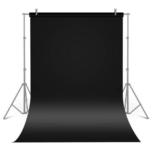 Meking 39.37x78.74 inch PVC Backdrop, Matte & Reflective Black Background for Photography Reusable Daul-Sided Vinyl Backdrops for Product Photography,Portrait Shoots and Photo Studio - color: Matte & Reflective Black