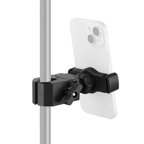 Universal Phone Holder with Crab Clamp, 360° Rotation Adjustable Clip Stand Smartphone Tripod Mount Adapter for Vlog Live Streaming Video Recording Selfie (Single Phone Holder) - style: Single Phone Holder
