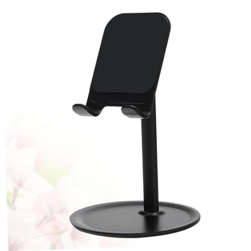 KALLORY Desktop Phone Bracket Height and Angle Durable and Slip Design for Use for Video Calls and Live Streaming - color: Black