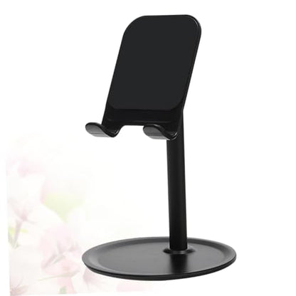 KALLORY Desktop Phone Bracket Height and Angle Durable and Slip Design for Use for Video Calls and Live Streaming - color: Black