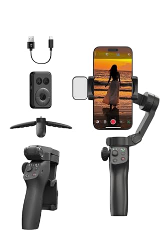 Gimbal Stabilizer for iPhone, Phone Stabilizer, Portable Foldable 3-Axis Phone Gimbal with Magnetic Fill Light for Android & iPhone 17 16 15 Pro Max, Ideal for Travel Vlogging - style: CM8 PLUS